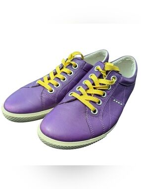 ECCO Spikeless Golf Shoe Size 40 Imperial Purple LSU Colors